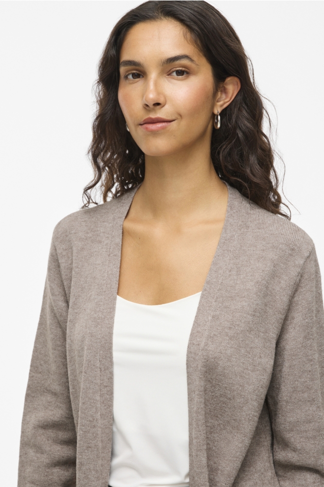 VIRIL OPEN L/S KNIT CARDIGAN - NOOS 14044041 Falcon/ MELANGE